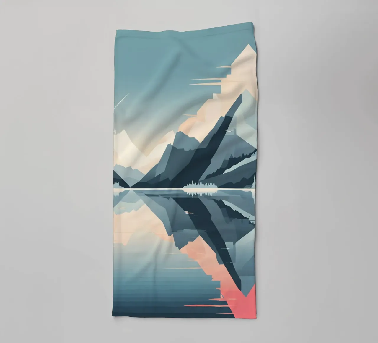 Mountain reflection towel by LIFESTYLE OBJECTS