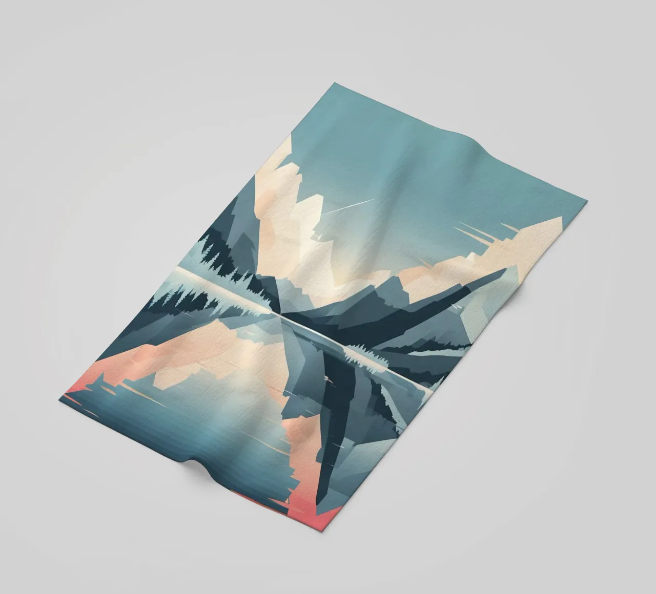 Riflessione sulle montagne telo mare da LIFESTYLE OBJECTS