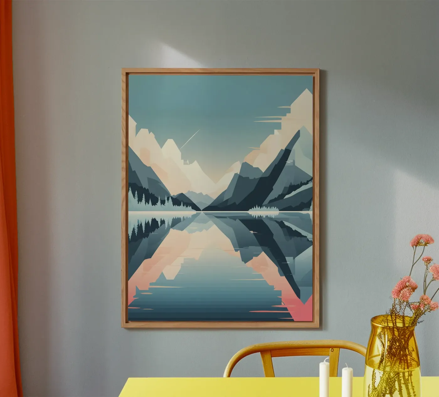 Mountain reflection forex plate by LIFESTYLE OBJECTS