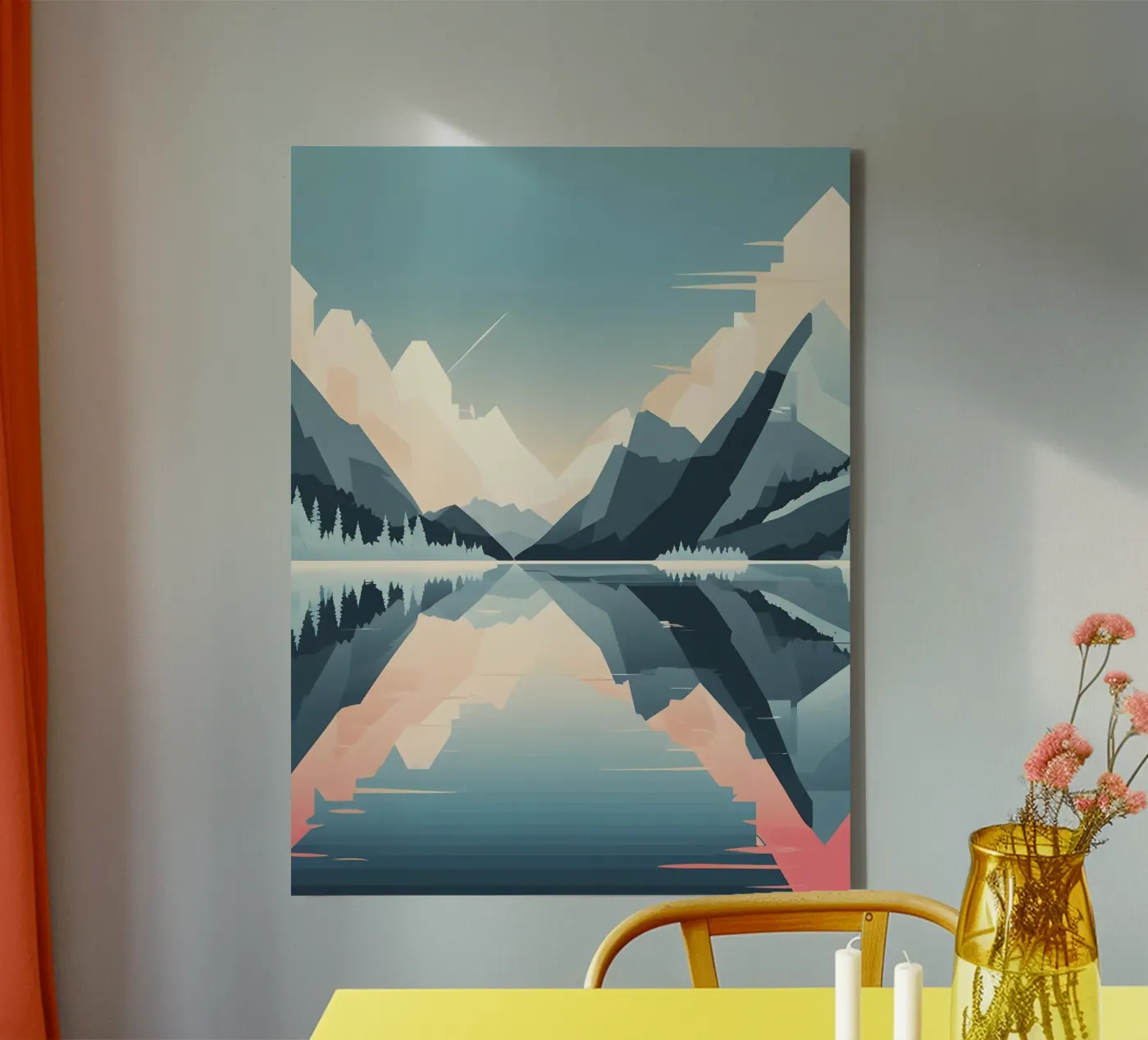 Mountain reflection canvas by LIFESTYLE OBJECTS