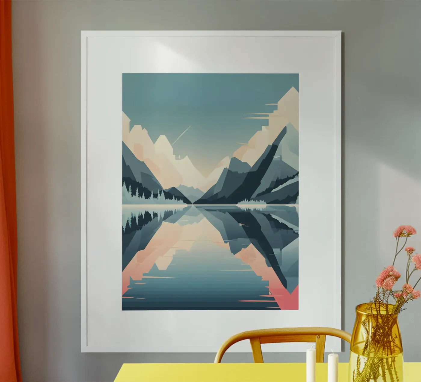 Mountain reflection poster by LIFESTYLE OBJECTS