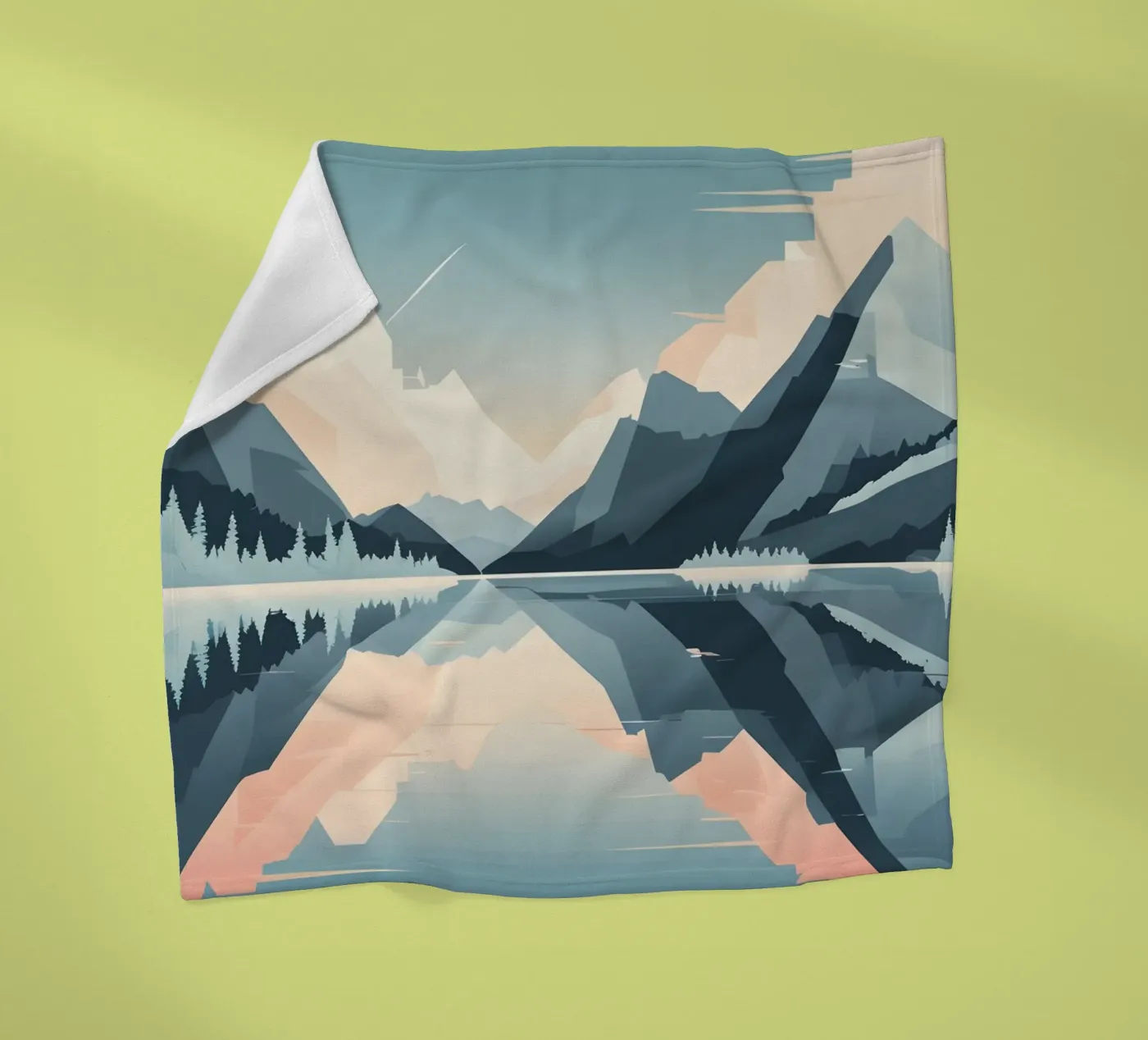 Mountain reflection fleecedeken van LIFESTYLE OBJECTS