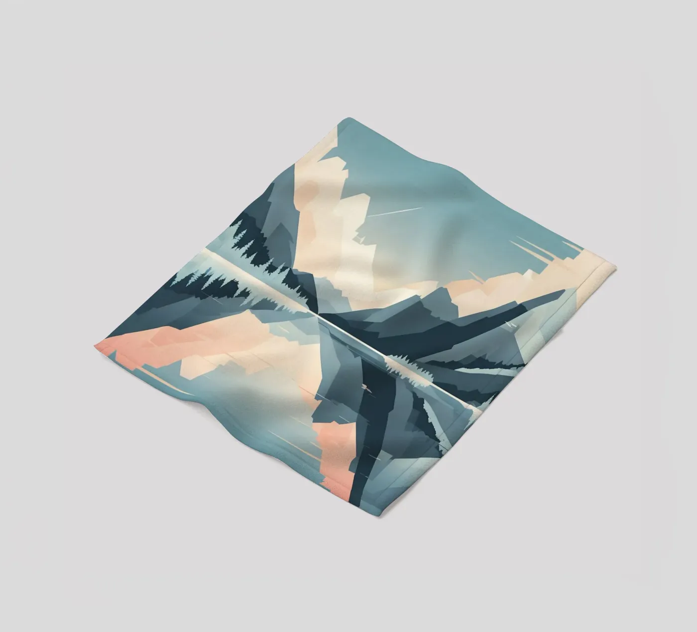 Mountain reflection fleece blanket by LIFESTYLE OBJECTS