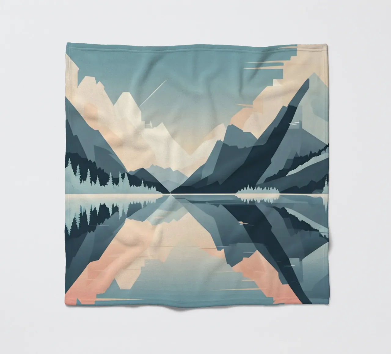 Mountain reflection fleecedeken van LIFESTYLE OBJECTS