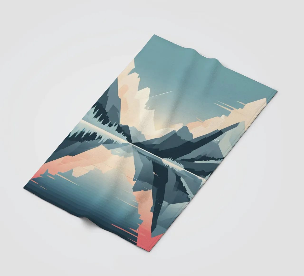 Mountain reflection fleecedeken van LIFESTYLE OBJECTS