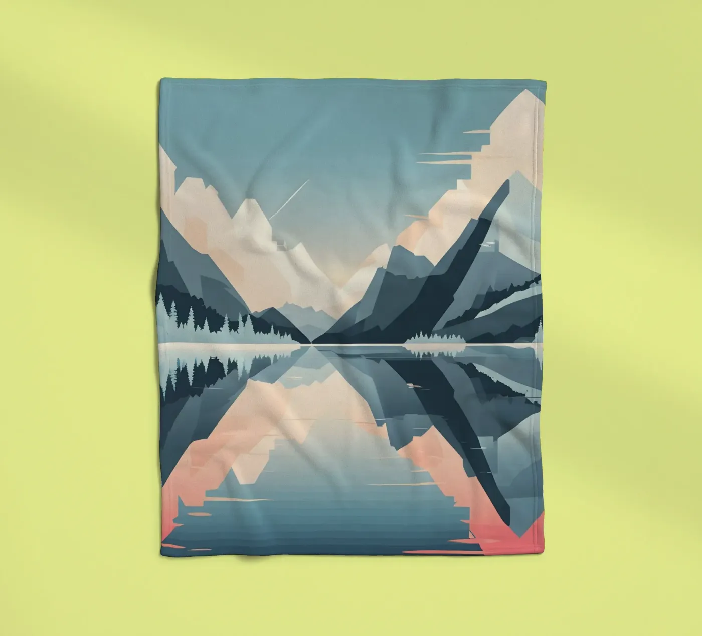 Mountain reflection fleece blanket by LIFESTYLE OBJECTS