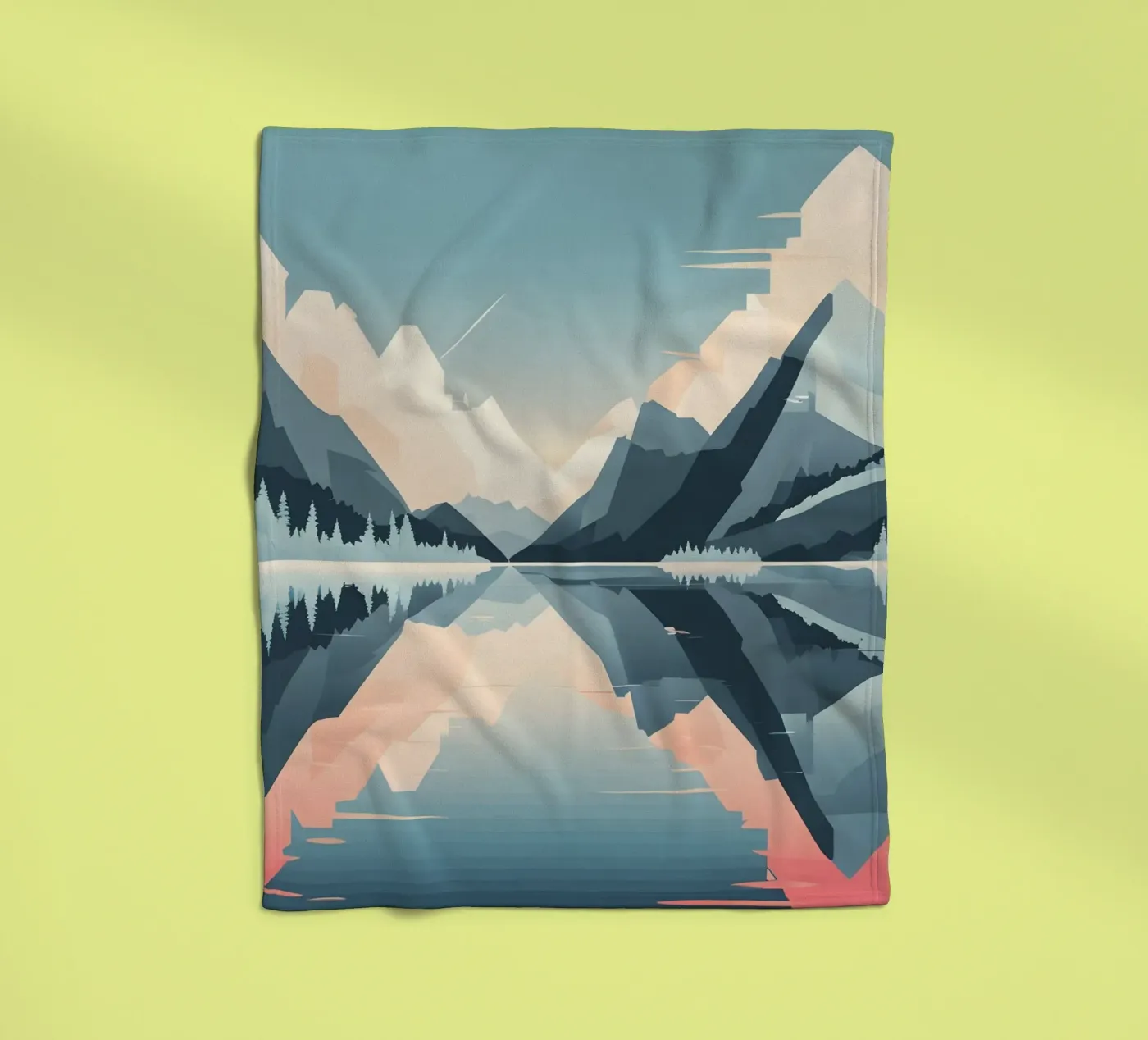 Mountain reflection fleecedeken van LIFESTYLE OBJECTS