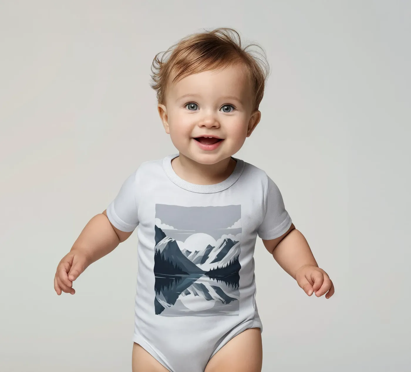 Réflexion sur la montagne body bébé de LIFESTYLE OBJECTS