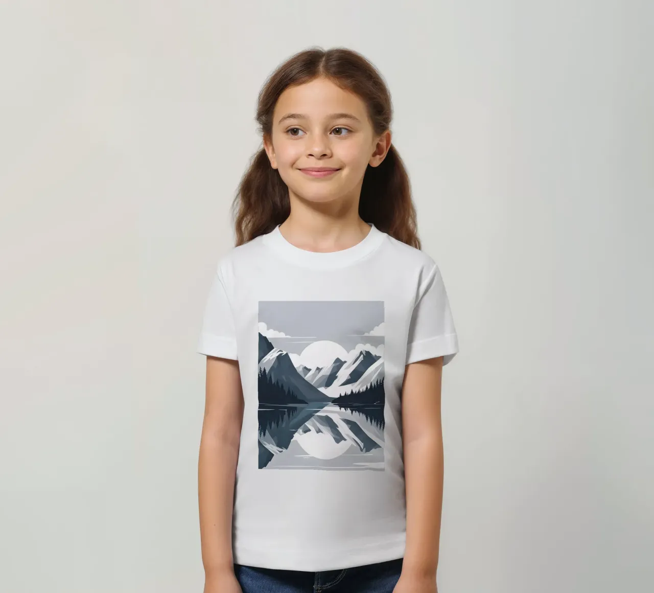Riflessione sulle montagne t-shirt bambini da LIFESTYLE OBJECTS