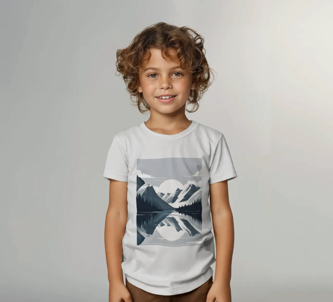 Riflessione sulle montagne t-shirt bambini da LIFESTYLE OBJECTS
