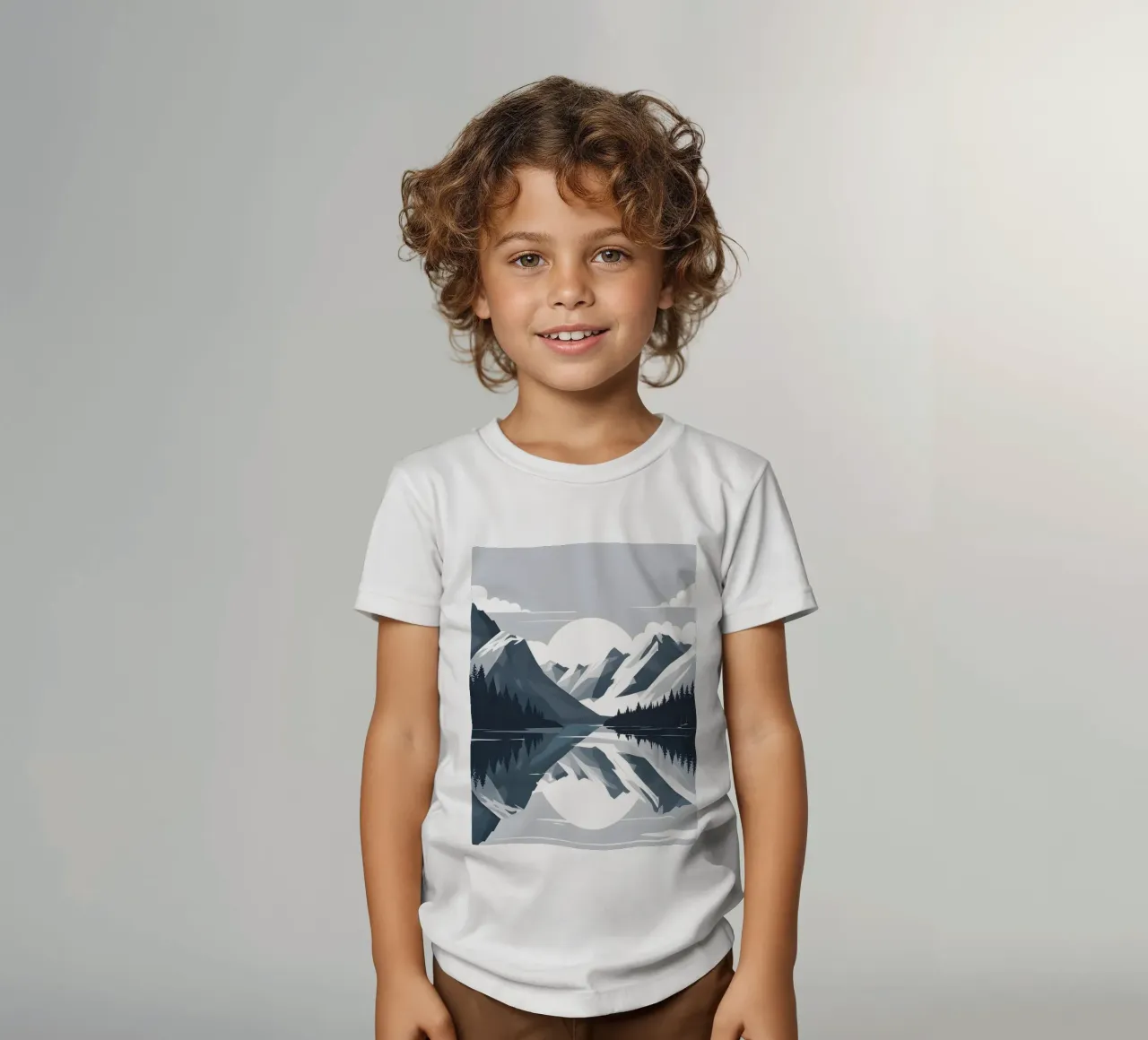 Riflessione sulle montagne t-shirt bambini da LIFESTYLE OBJECTS