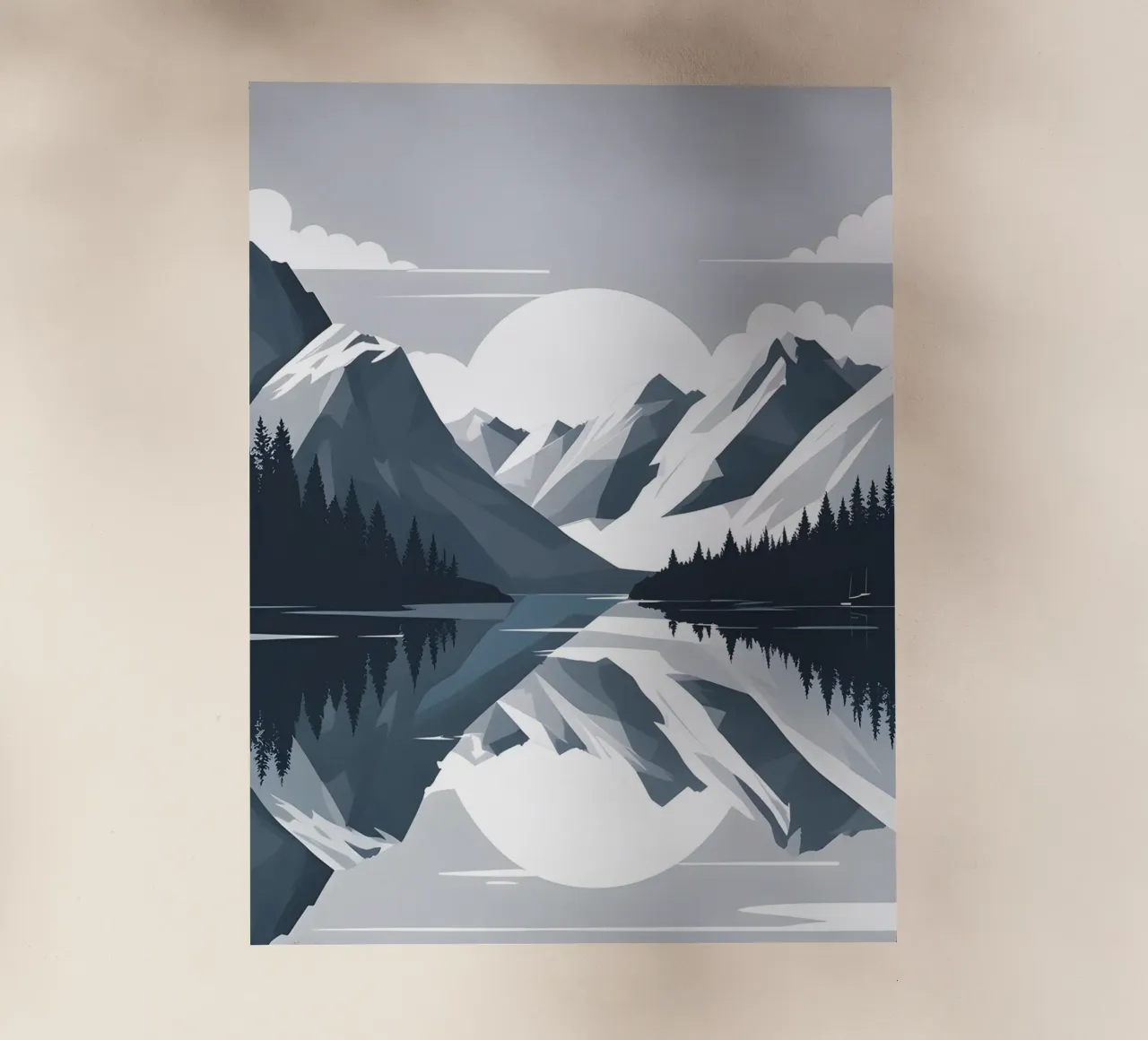 Riflessione sulle montagne pellicola backlit da LIFESTYLE OBJECTS