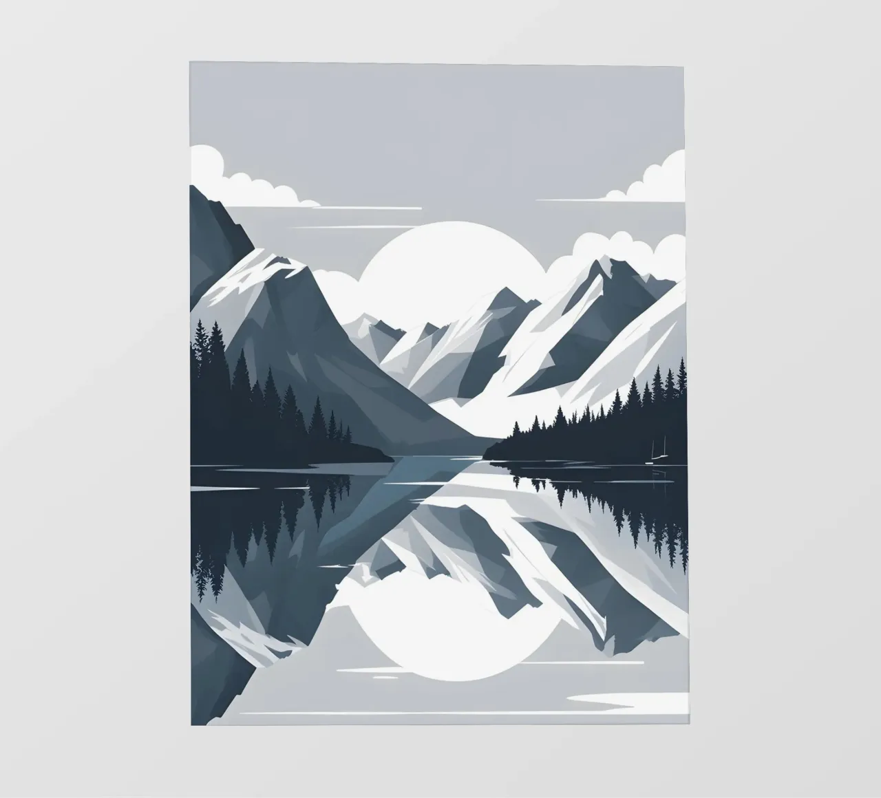 Riflessione sulle montagne pellicola backlit da LIFESTYLE OBJECTS