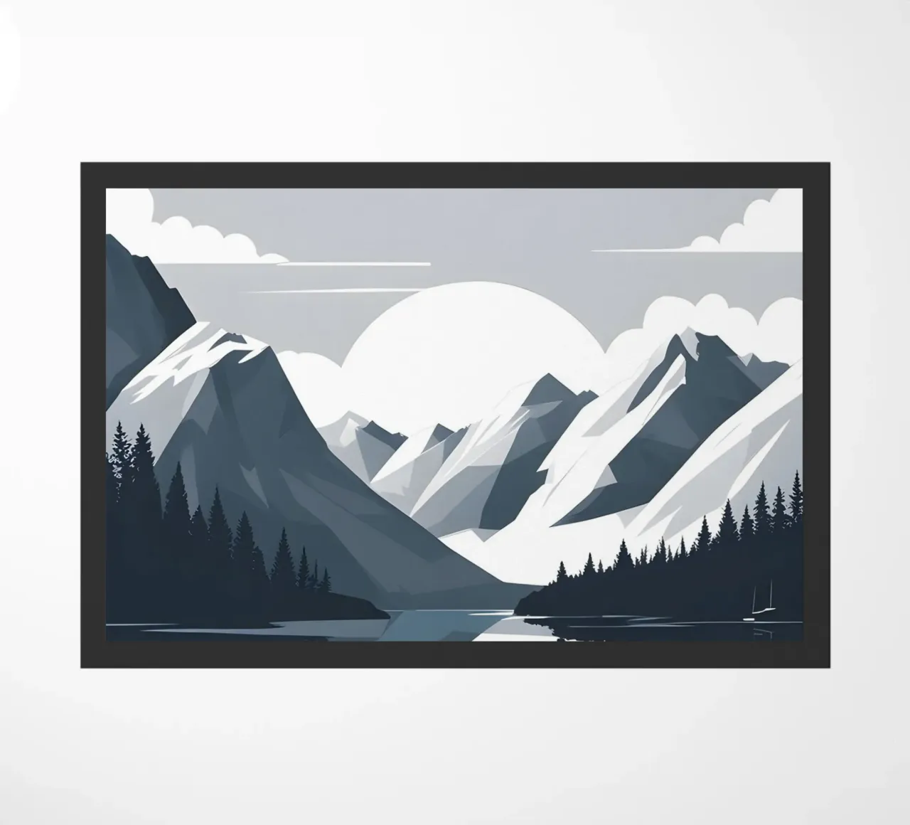 Mountain reflection doormat by LIFESTYLE OBJECTS