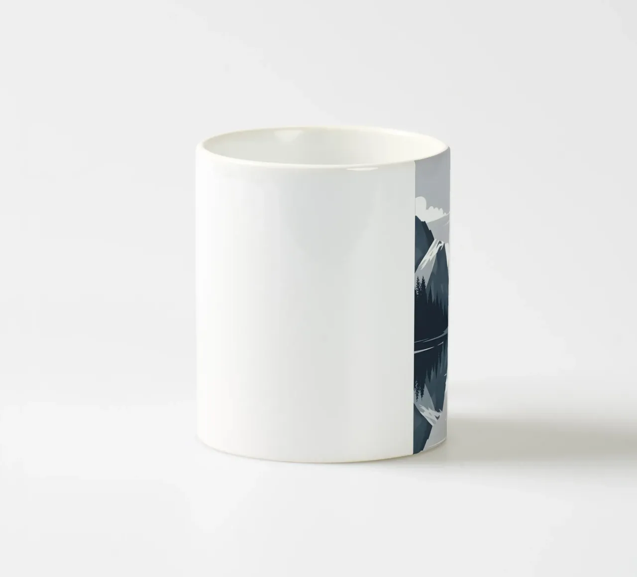 Mountain reflection ceramic mug by LIFESTYLE OBJECTS