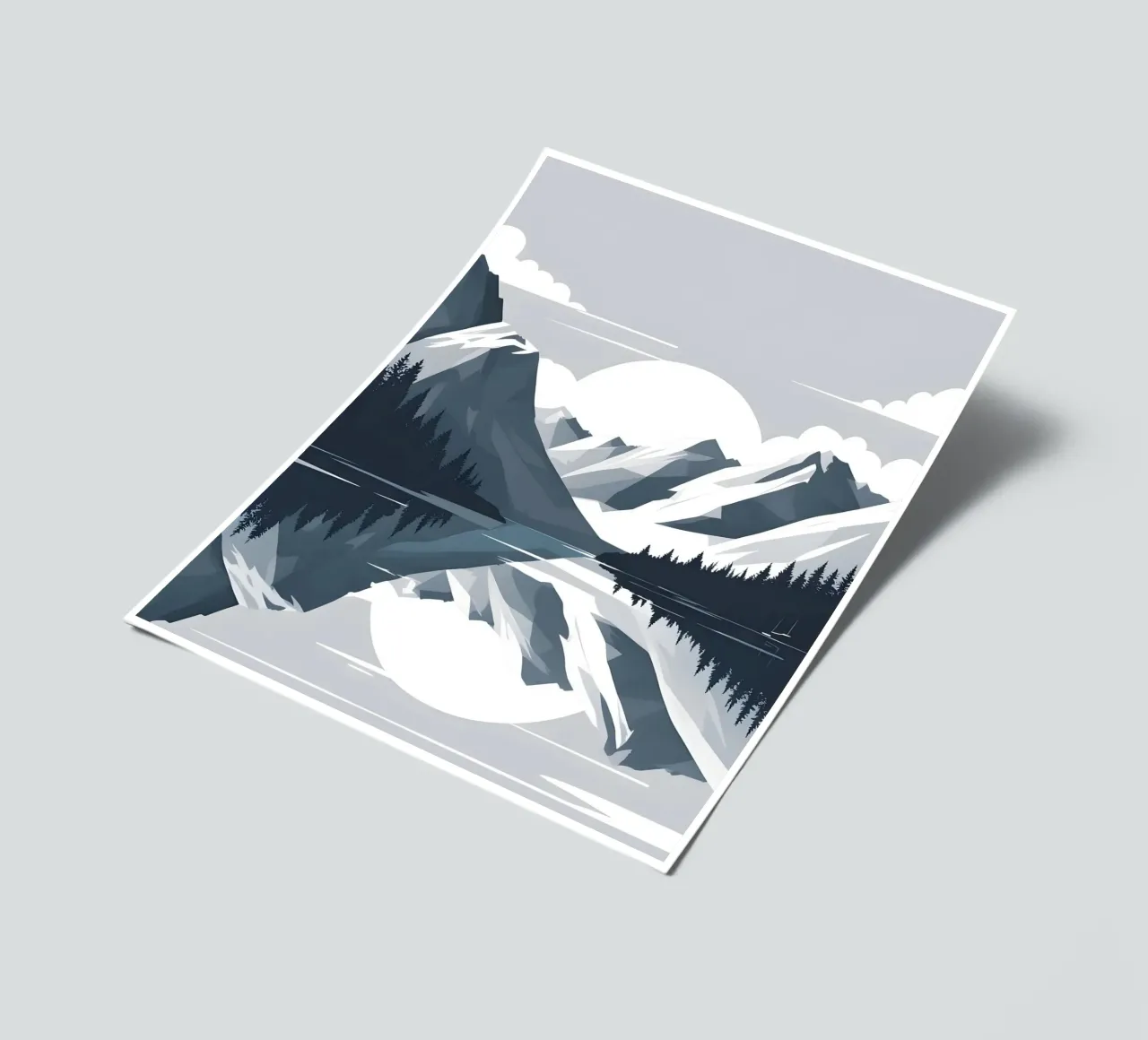 Mountain reflection sticker sheet by LIFESTYLE OBJECTS