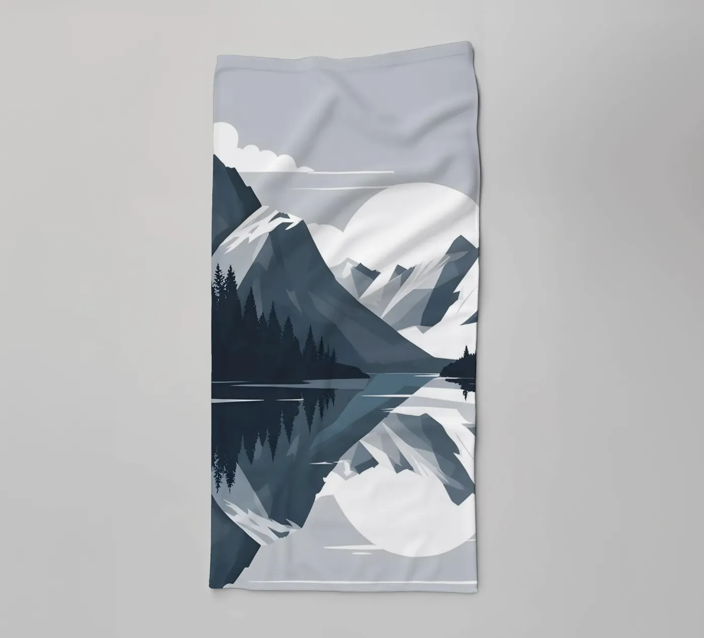 Mountain reflection towel by LIFESTYLE OBJECTS