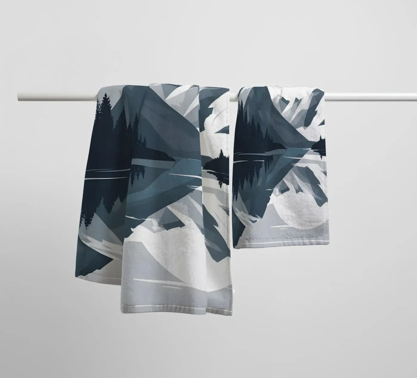 Mountain reflection towel by LIFESTYLE OBJECTS