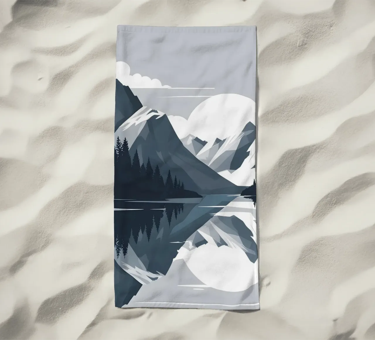 Bergreflectie strandhanddoek van LIFESTYLE OBJECTS