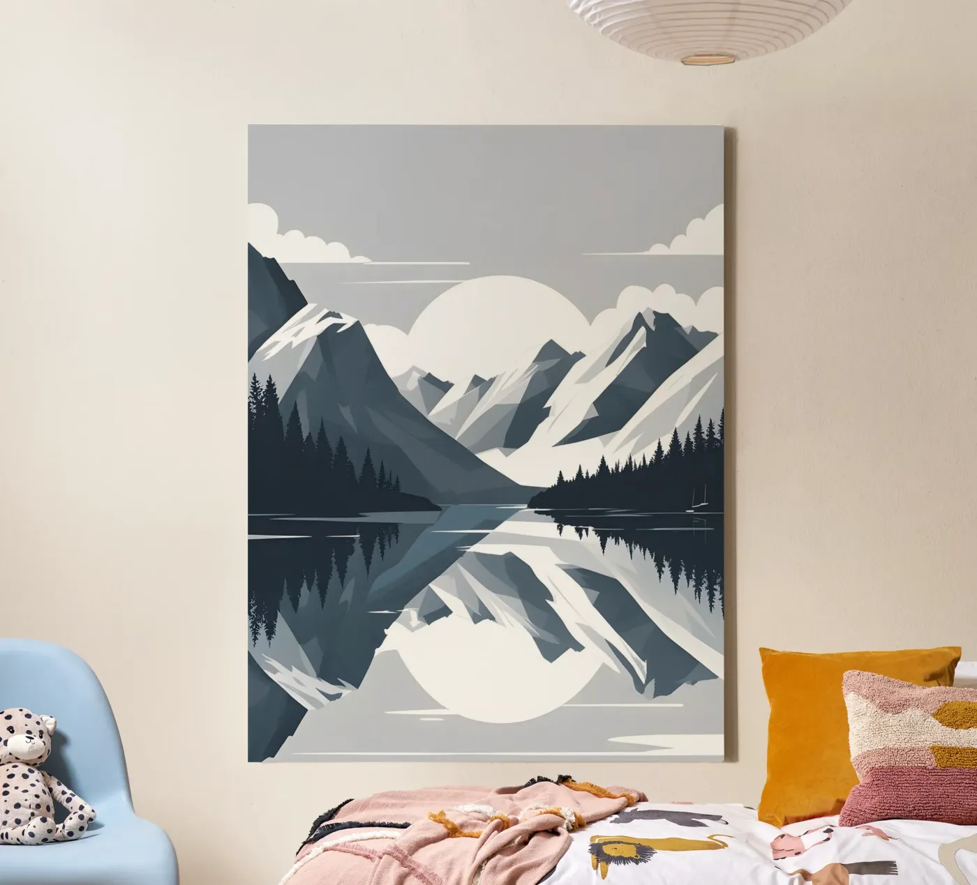Riflessione sulle montagne tela da LIFESTYLE OBJECTS