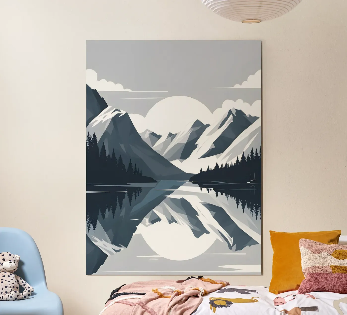 Mountain reflection poster van LIFESTYLE OBJECTS