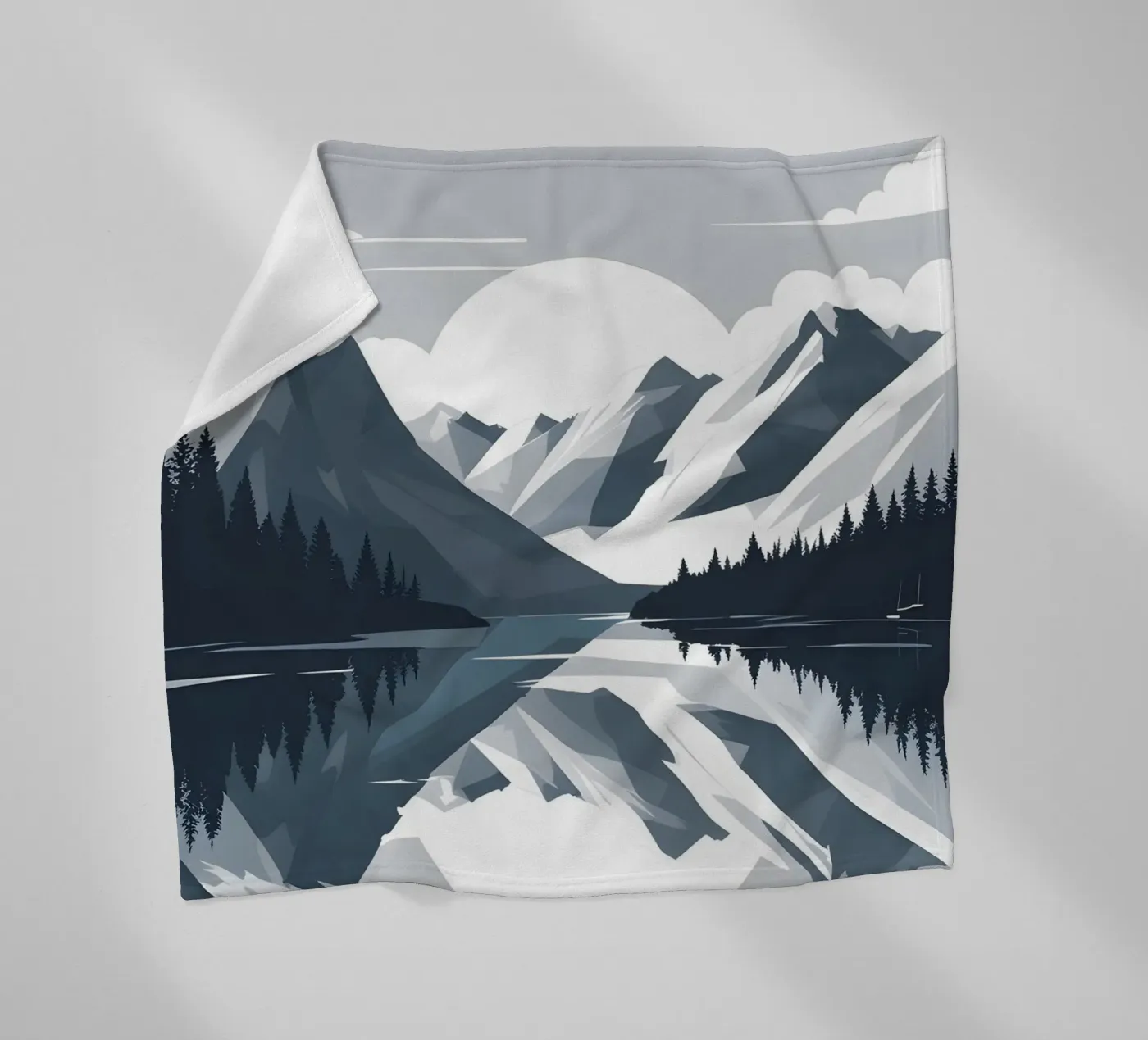 Mountain reflection Fleecedecke von LIFESTYLE OBJECTS