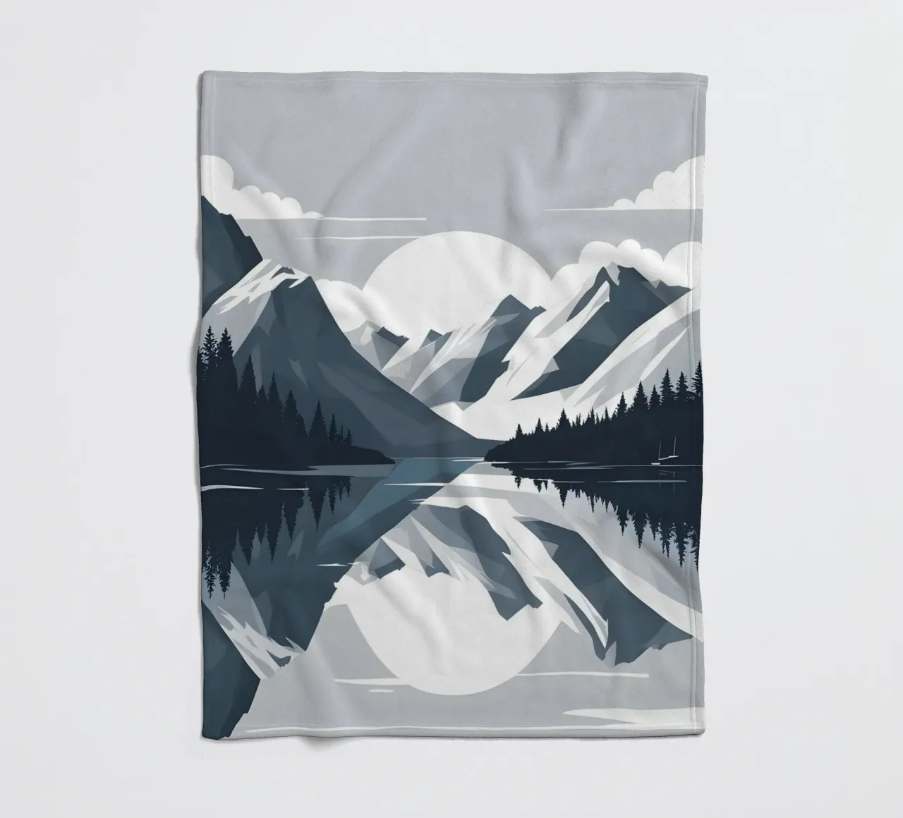 Mountain reflection Fleecedecke von LIFESTYLE OBJECTS