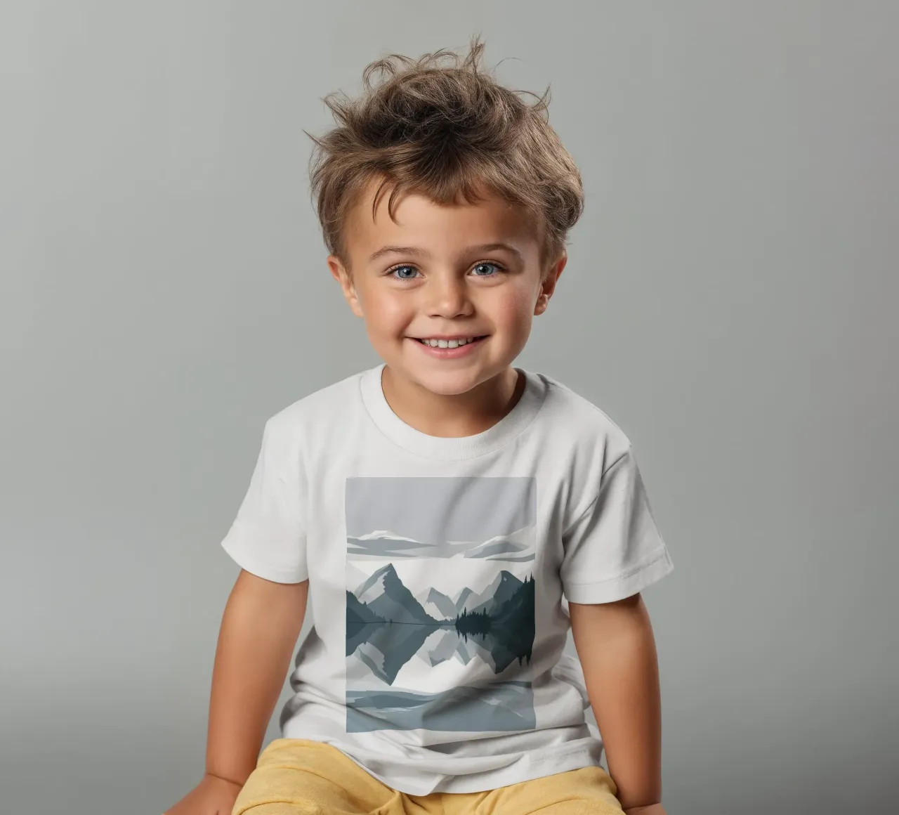 Riflessione sulle montagne t-shirt bambini da LIFESTYLE OBJECTS