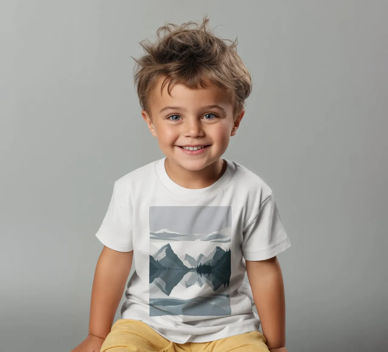 Riflessione sulle montagne t-shirt bambini da LIFESTYLE OBJECTS