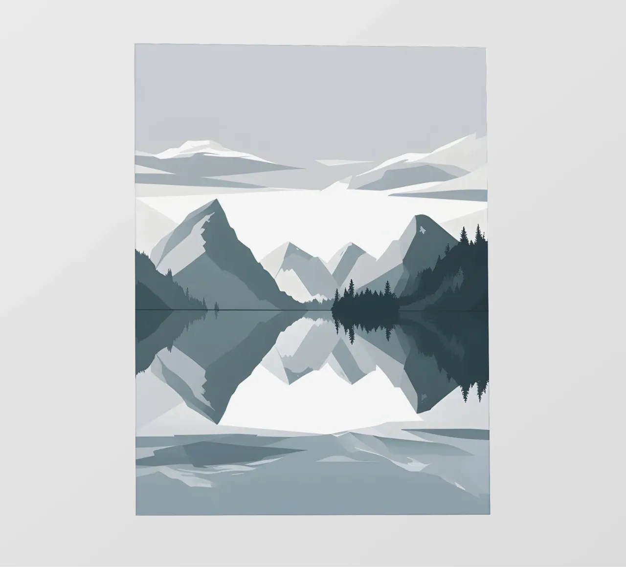 Mountain reflection fotobehang van LIFESTYLE OBJECTS