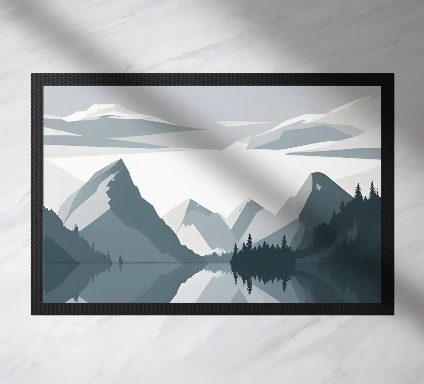Mountain reflection paillasson de LIFESTYLE OBJECTS