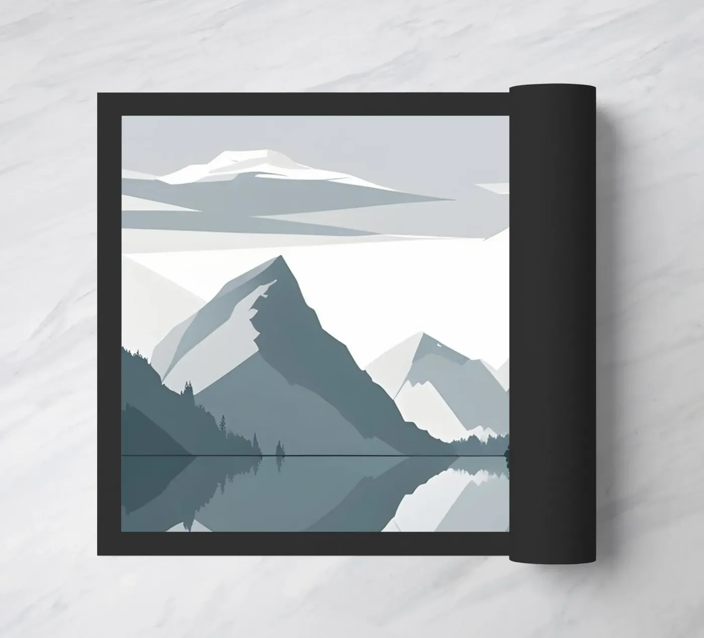 Mountain reflection paillasson de LIFESTYLE OBJECTS
