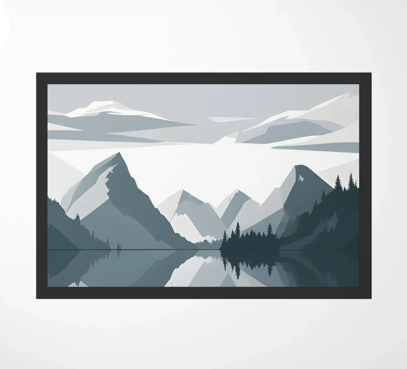 Mountain reflection paillasson de LIFESTYLE OBJECTS