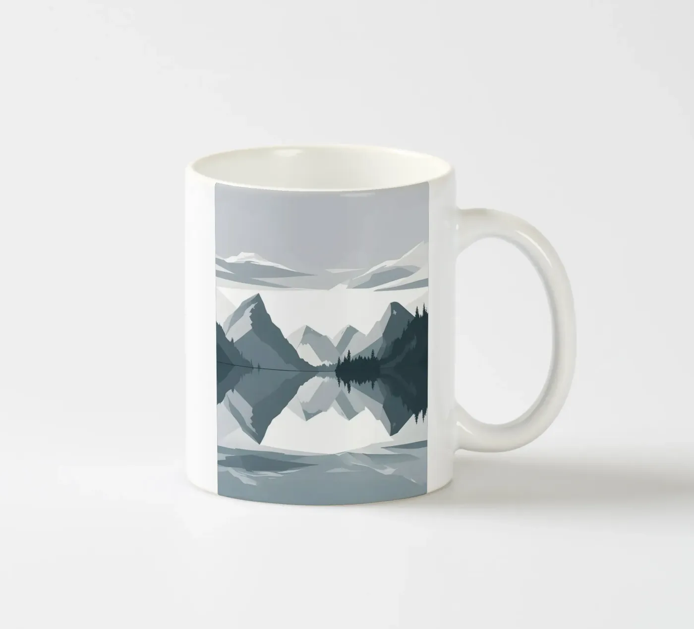 Reflexion im Gebirge Keramik Tasse von LIFESTYLE OBJECTS