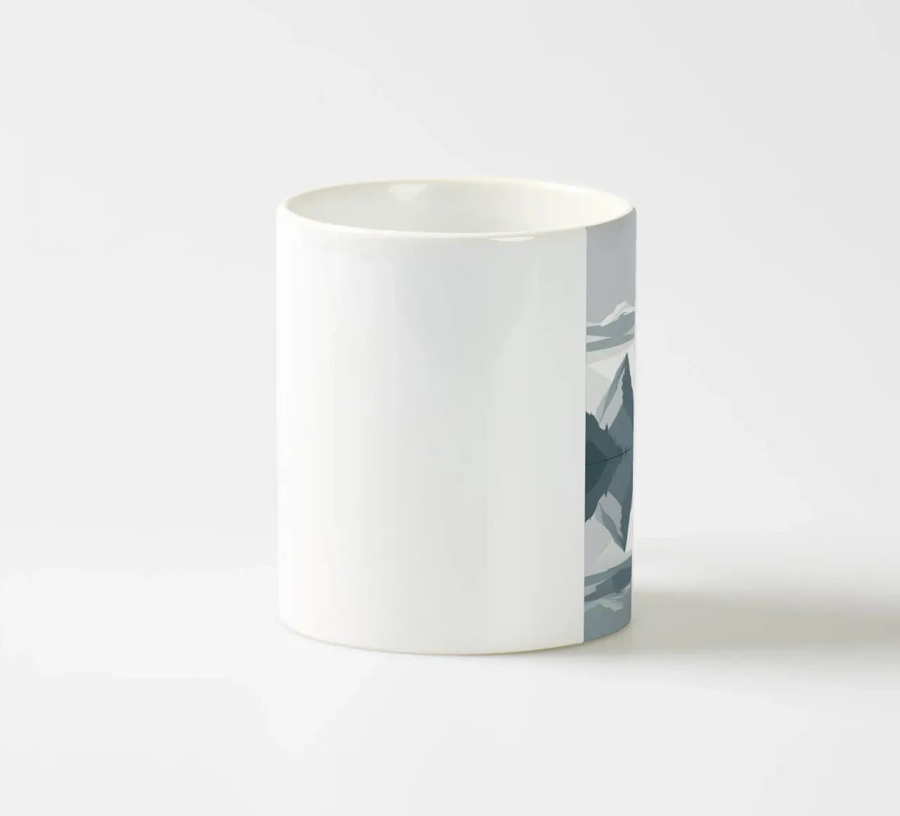 Mountain reflection ceramic mug by LIFESTYLE OBJECTS