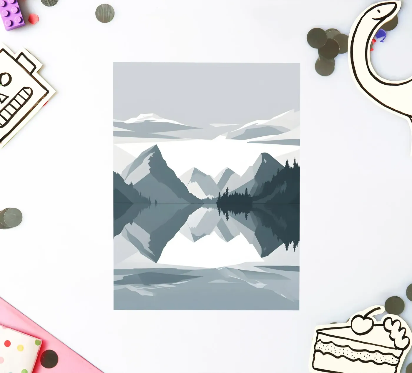 Mountain reflection sticker by LIFESTYLE OBJECTS