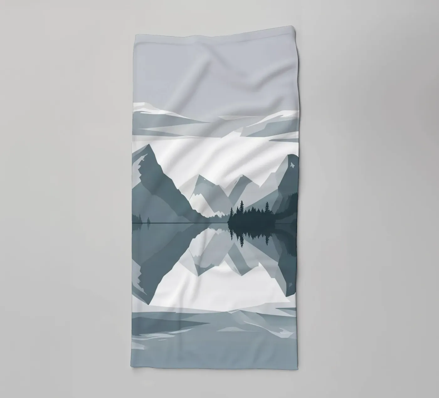 Mountain reflection towel by LIFESTYLE OBJECTS