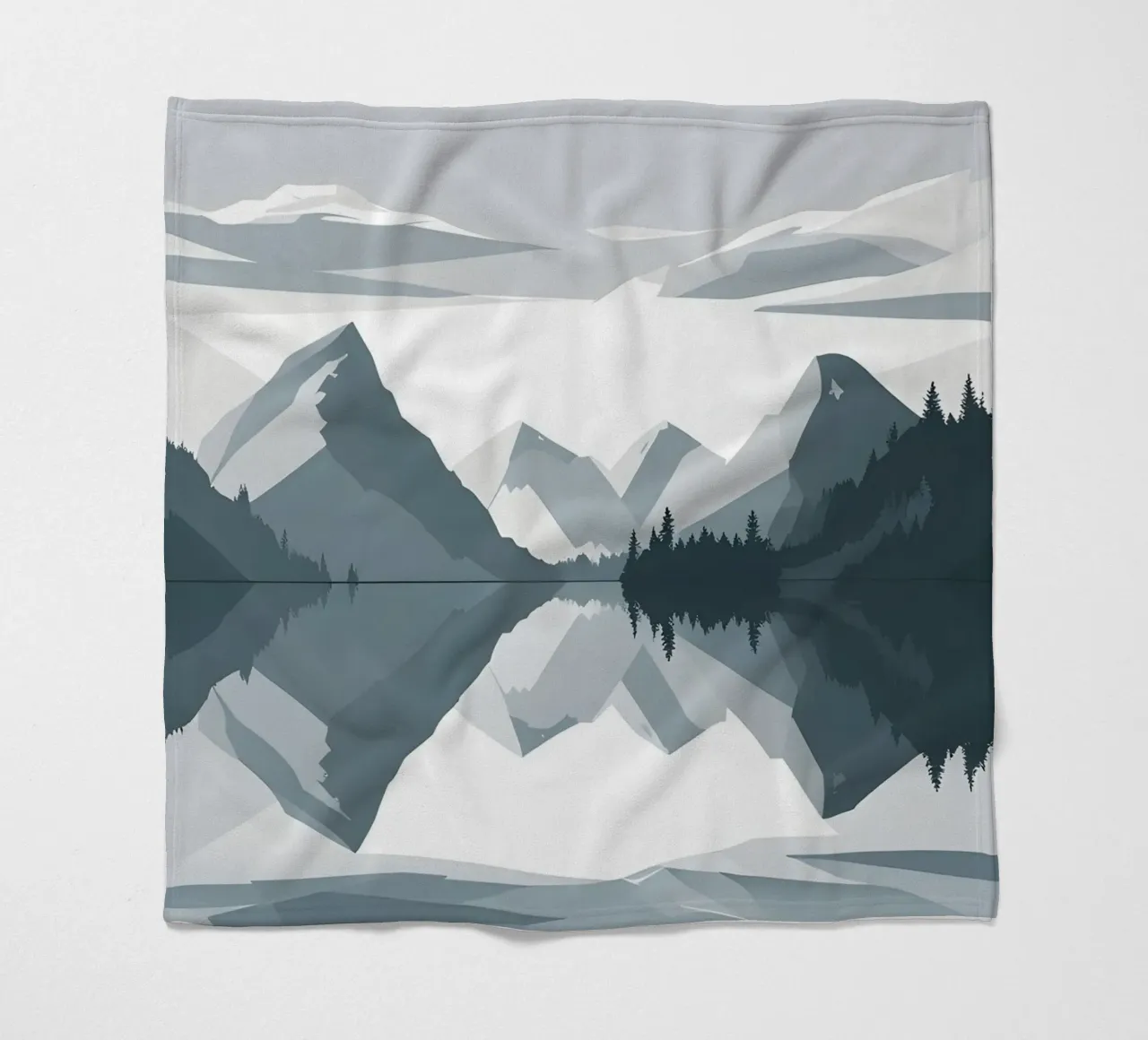 Reflexion im Gebirge Fleecedecke von LIFESTYLE OBJECTS