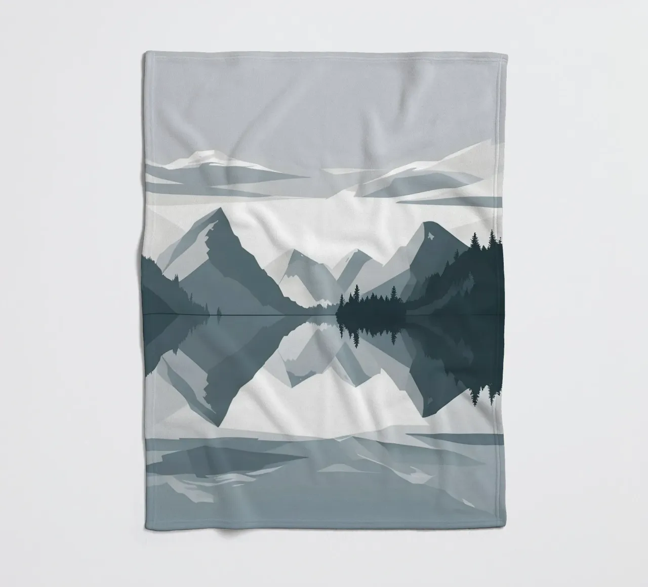 Reflexion im Gebirge Fleecedecke von LIFESTYLE OBJECTS