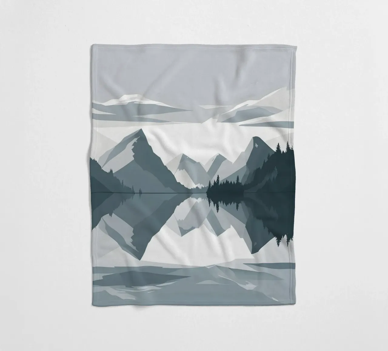 Reflexion im Gebirge Fleecedecke von LIFESTYLE OBJECTS
