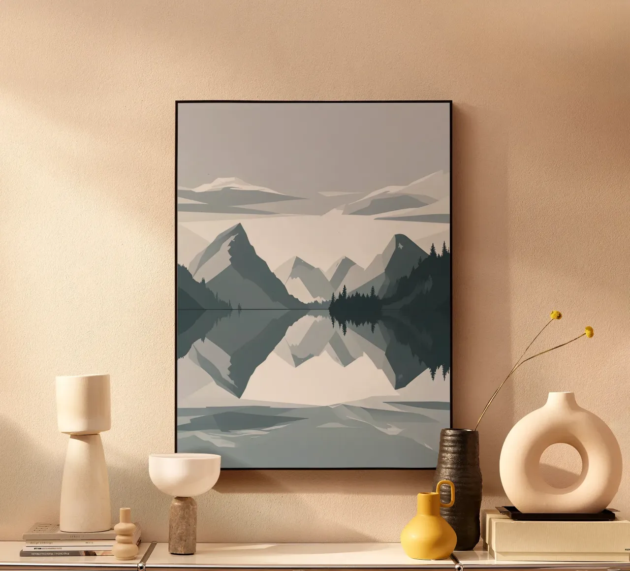 Riflessione sulle montagne pannello forex da LIFESTYLE OBJECTS