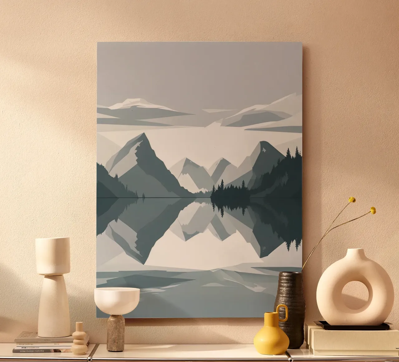 Riflessione sulle montagne pannello forex da LIFESTYLE OBJECTS