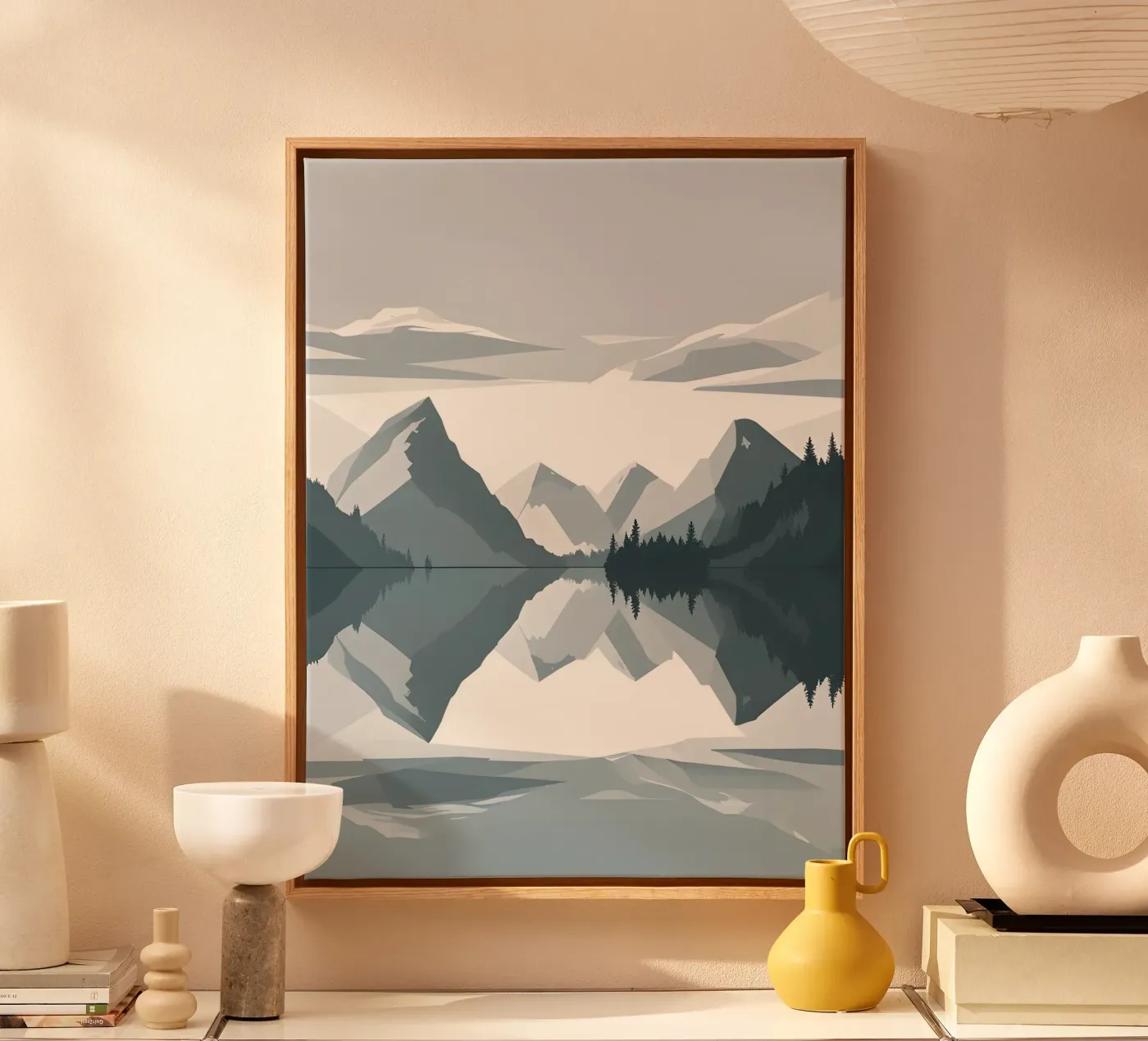 Mountain reflection canvas van LIFESTYLE OBJECTS