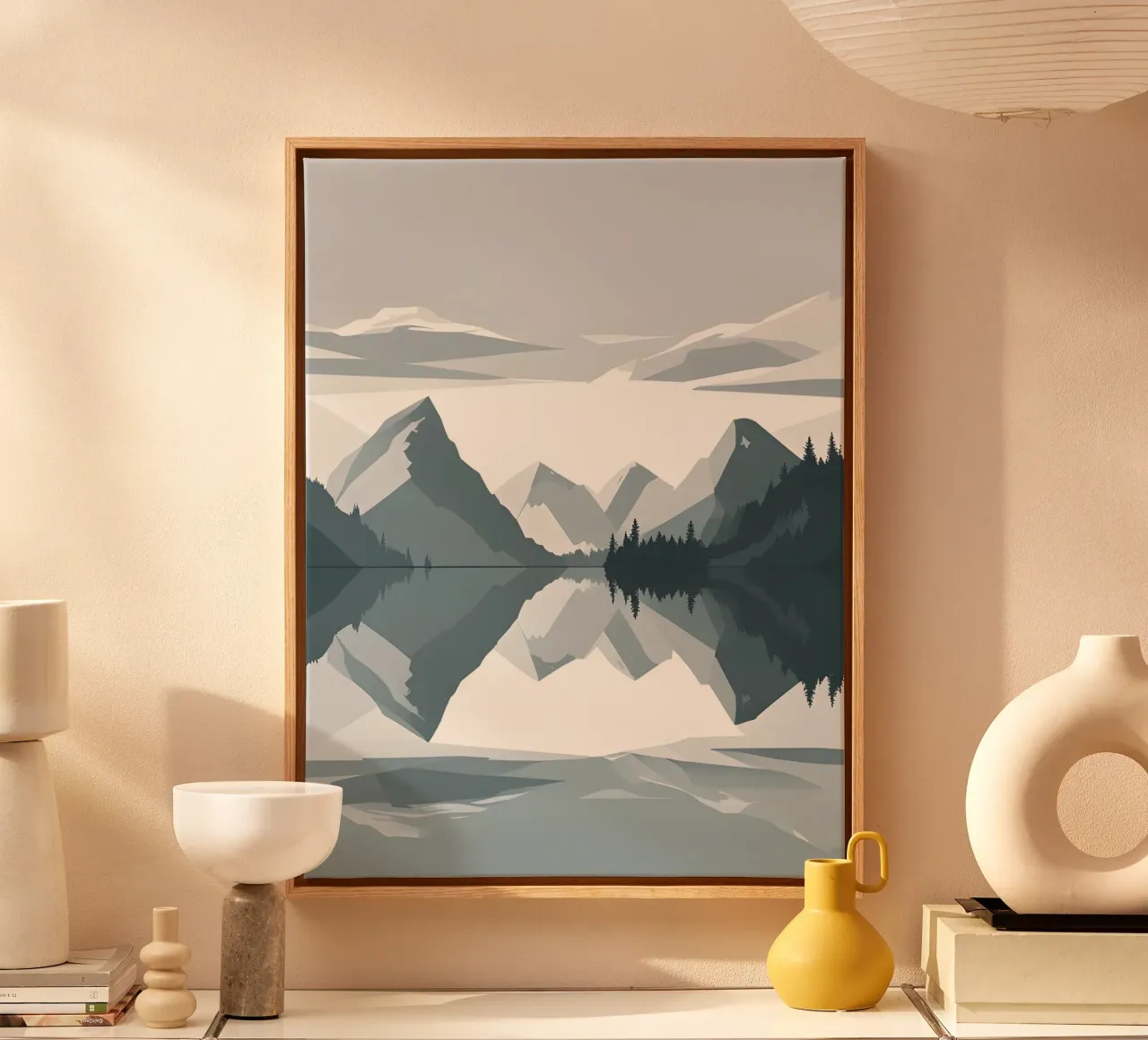 Mountain reflection canvas by LIFESTYLE OBJECTS