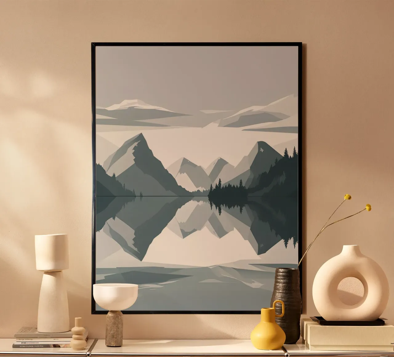 Mountain reflection poster by LIFESTYLE OBJECTS