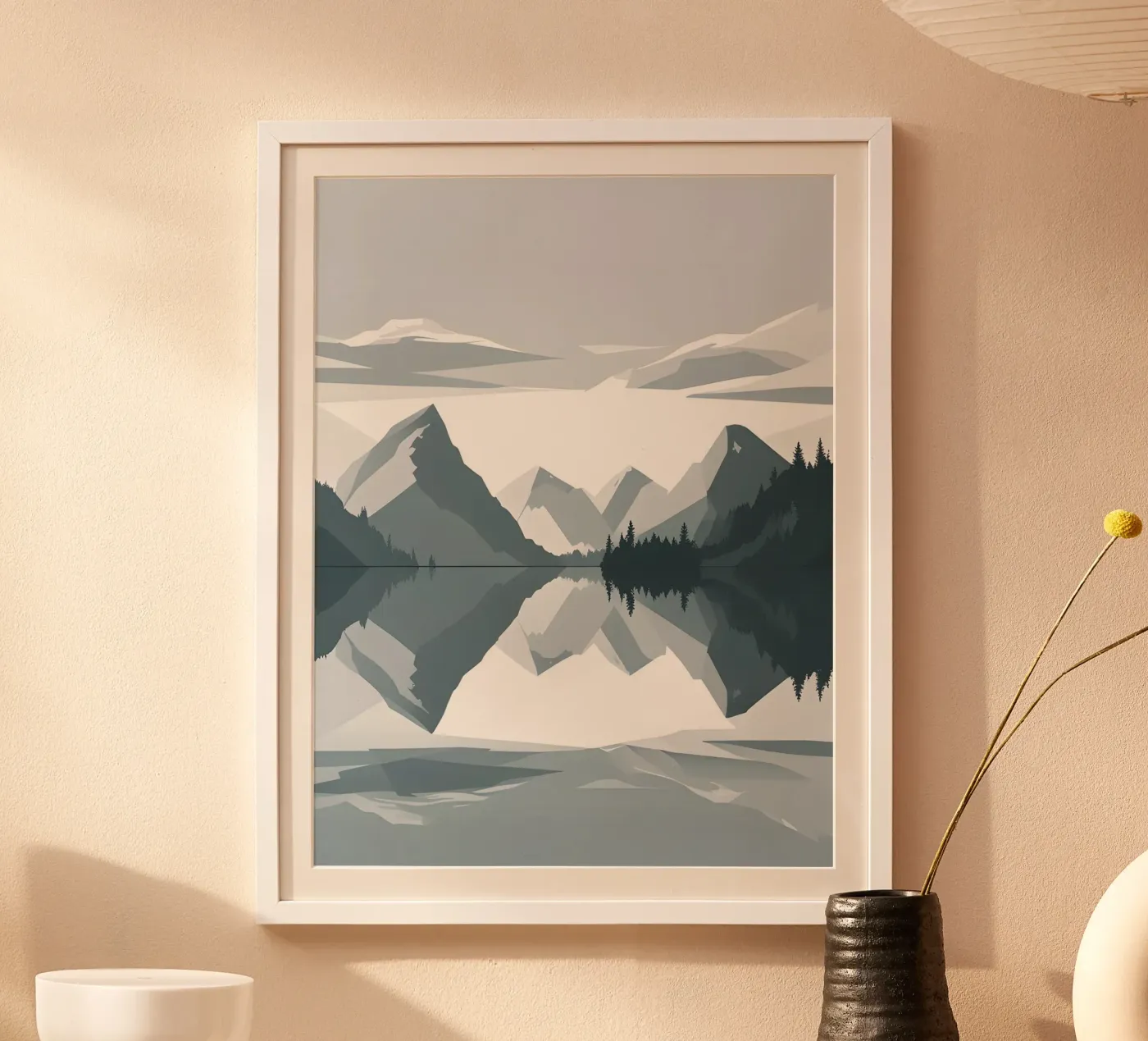 Riflessione sulle montagne poster da LIFESTYLE OBJECTS