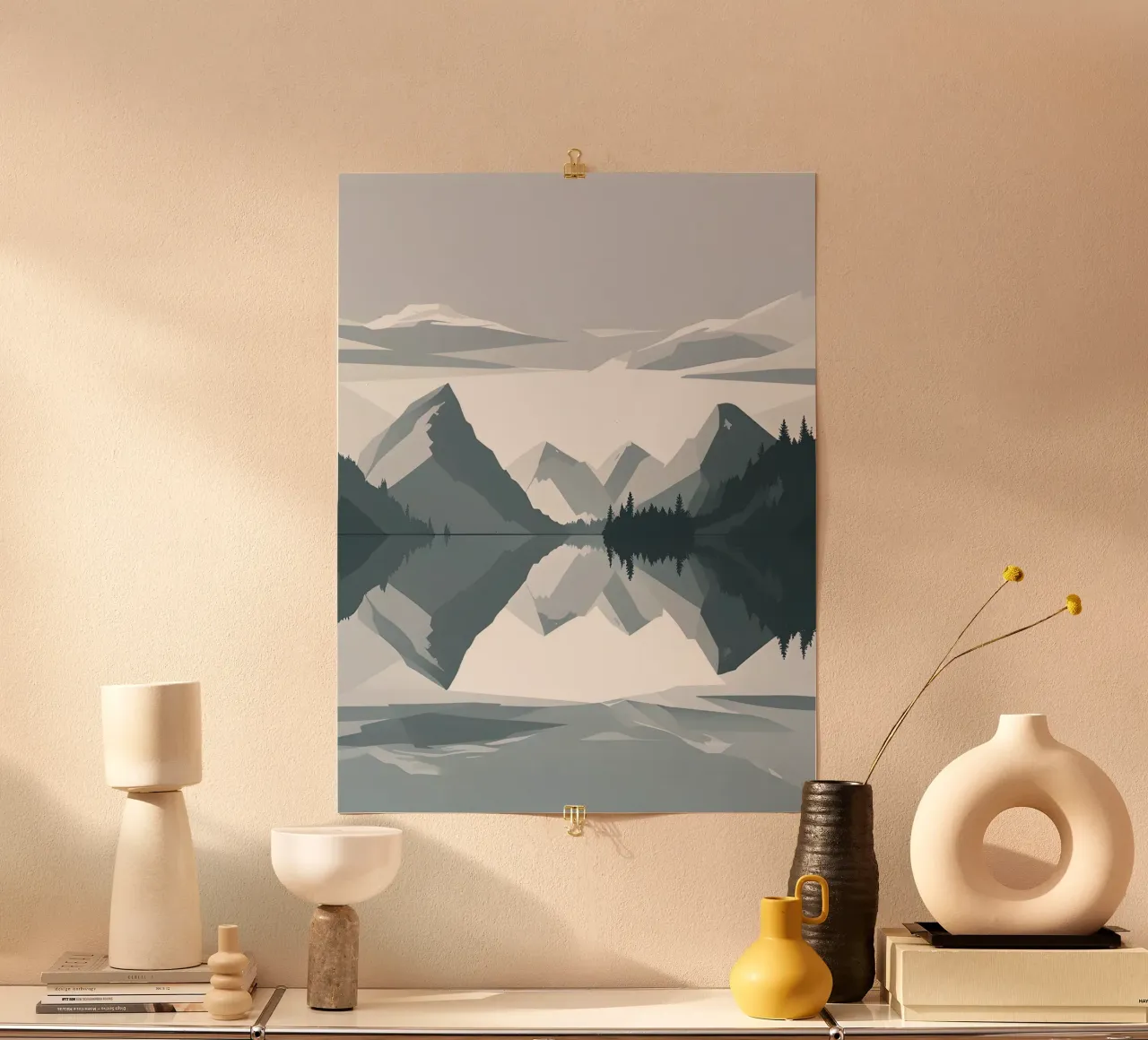 Mountain reflection poster by LIFESTYLE OBJECTS