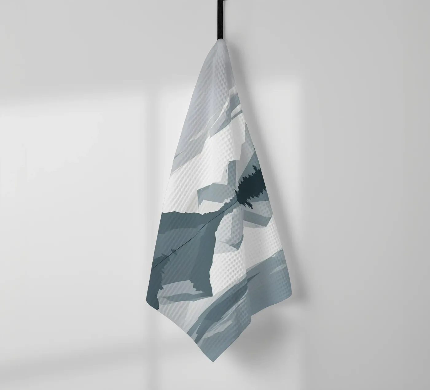 Mountain reflection tea towel by LIFESTYLE OBJECTS