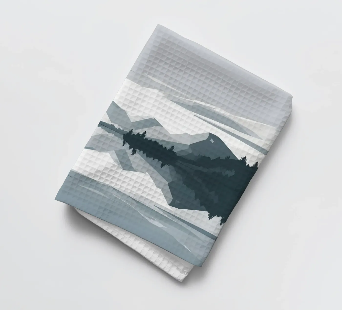 Mountain reflection tea towel by LIFESTYLE OBJECTS