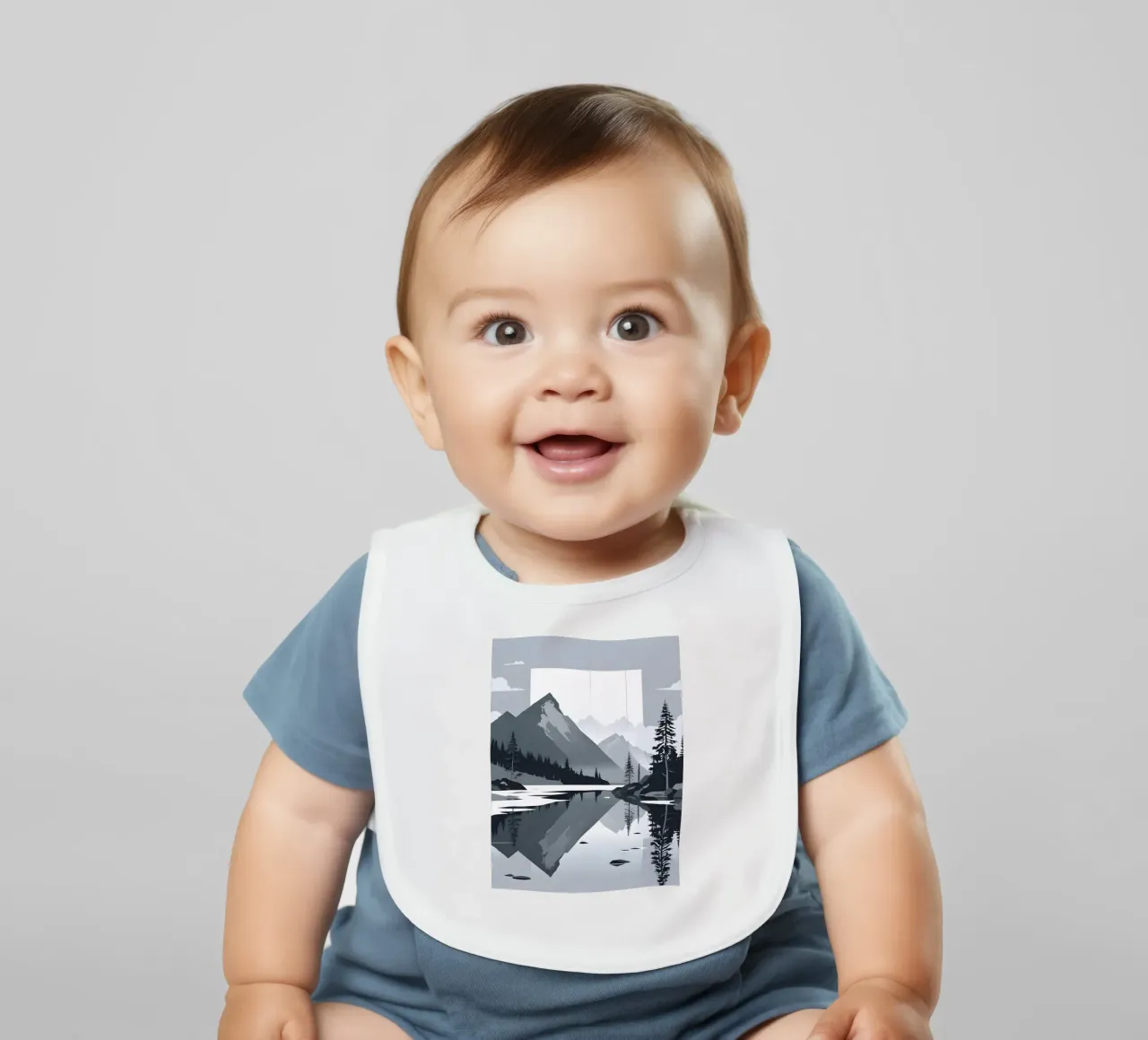 Mountain reflection baby bib by LIFESTYLE OBJECTS